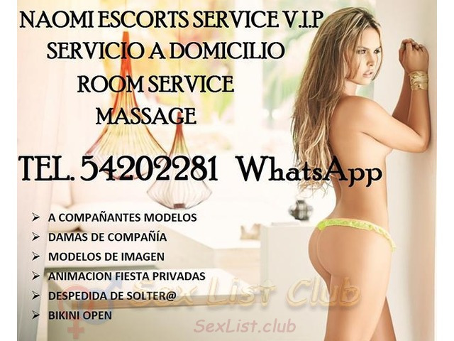 A domicilio señoritas modelos Naomi escorts A compañante modelos tel. 54202281